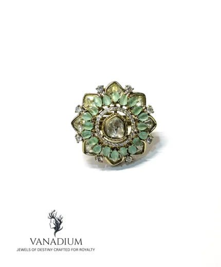 VANADIUM-Celestial Bloom Cocktail Ring